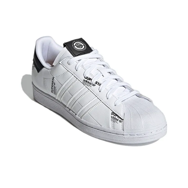 Adidas Originals Superstar White Black Logo Print-2