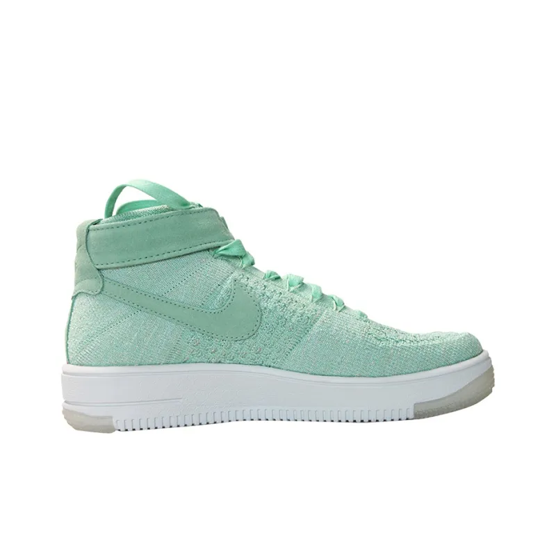 Nike Air Force 1 Flyknit Slip-Resistant Lightweight Wear-Resistant Mid-Top Skateboard Shoes Women's Light Green-1