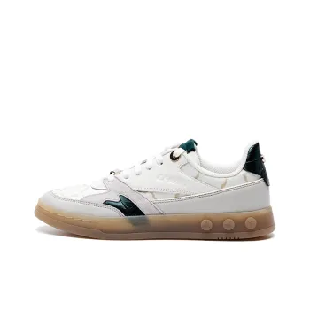 LI NING 1990 Abrasion Resistant Low Top Skateboard Shoes Women's White Green