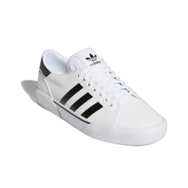 Adidas Originals Abaca Wear-Resistant Slip-Resistant Low-Top Skateboard Shoes Men's White Black-2