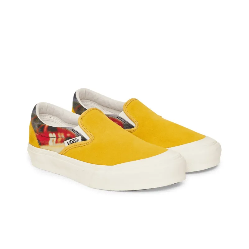 Slam Jam X Julian Klincewicz x Vans Slip-on LX Anti-Slip Wear-Resistant Low-Top Skateboard Shoes Unisex Yellow-2