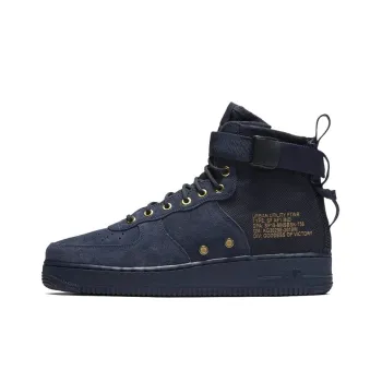 Nike Sf Air Force 1 Mid Obsidian Metallic Gold