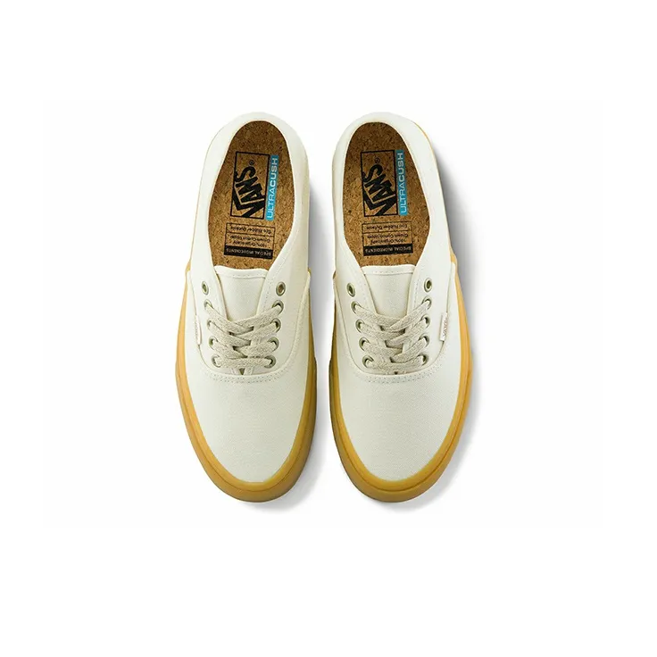 Vans Authentic Breathable Wear Resistant Non Slip Low Top Casual Skate Shoes Ivory White-3