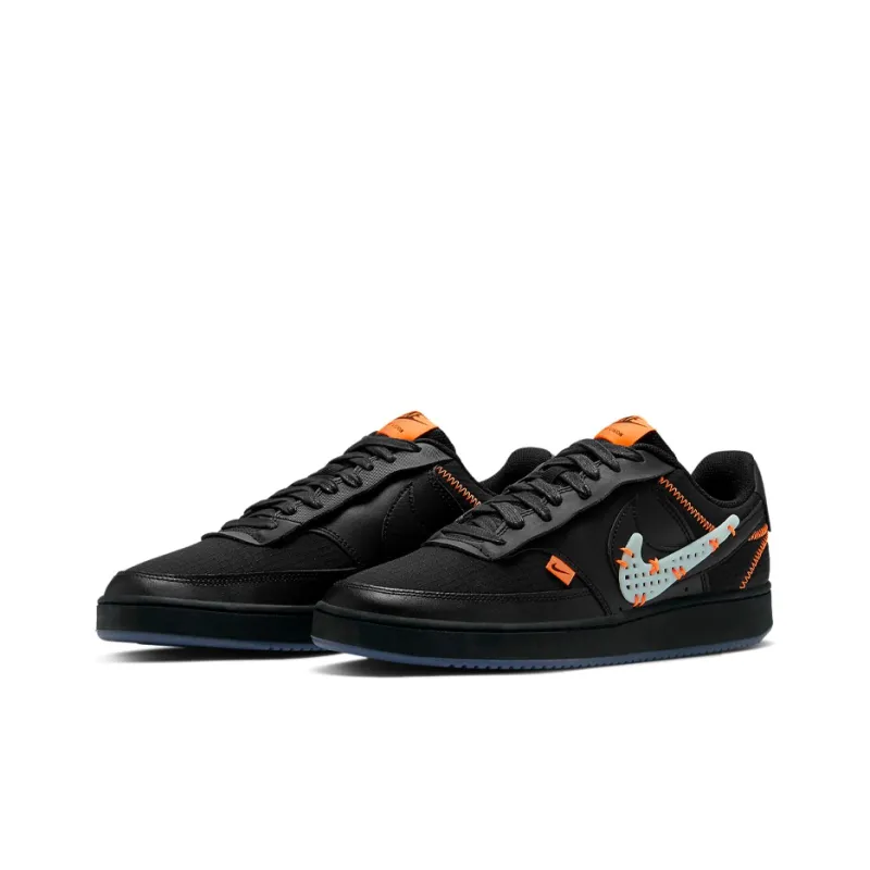 Nike Court Vision Low Premium 'Black Total Orange'-2