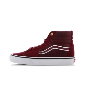 Vans SK8 Skateboard Shoes Women's High Top Burgundy/White