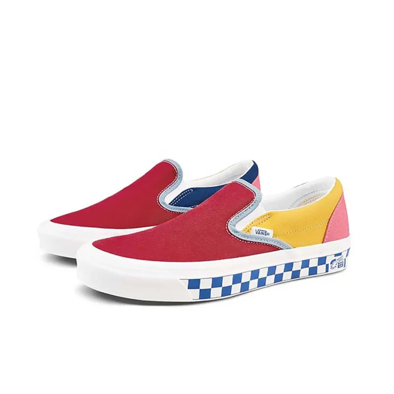 Vans Classic Slip On 98 'Red Yellow Blue'-1