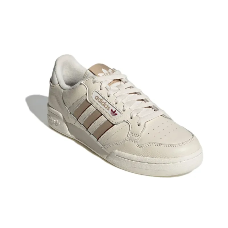 Adidas Originals Continental 80 Stripes Non-slip Lightweight Low-Top Skateboard Shoes Unisex Milk Tea Brown-2
