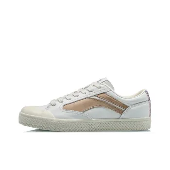 LiNing Wave Skateboard Shoes Unisex Low Top White/Apricot
