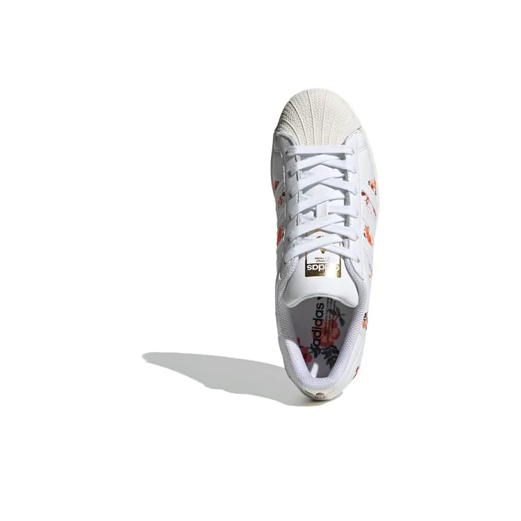 Adidas Originals Superstar White Floral Women's-4