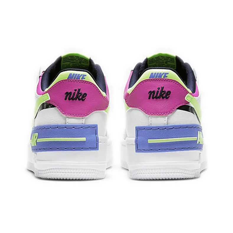 Nike Air Force 1 Low Shadow White Sapphire Barely Volt Women's-3