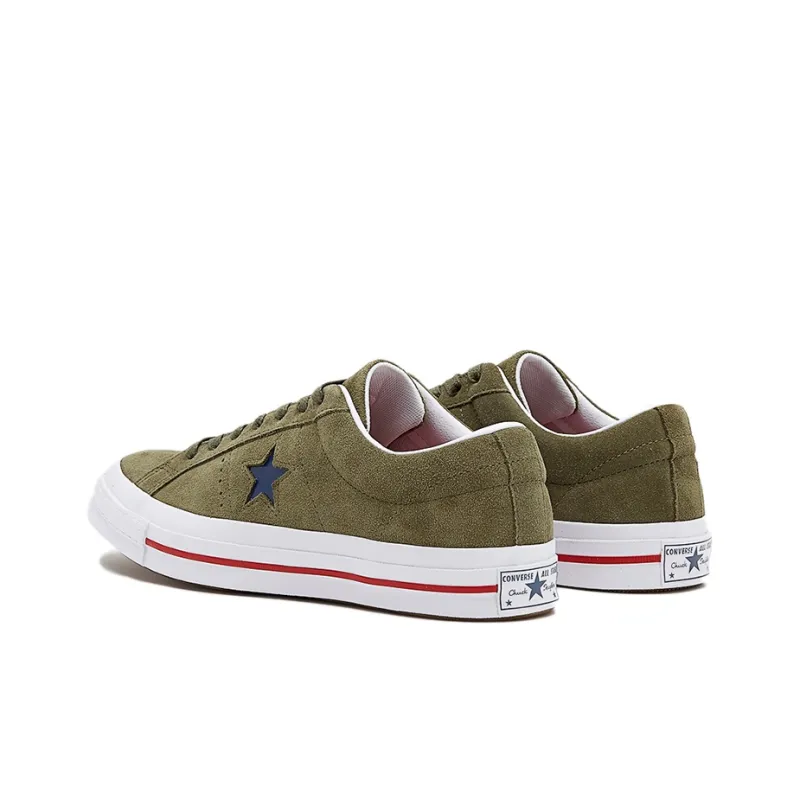 Converse One Star Non Slip Wear resistant Casual Skateboarding Shoes Unisex Green-3
