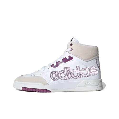 Adidas Originals Drop Step Skateboard Shoes Women's High-Top White/Purple/Blue