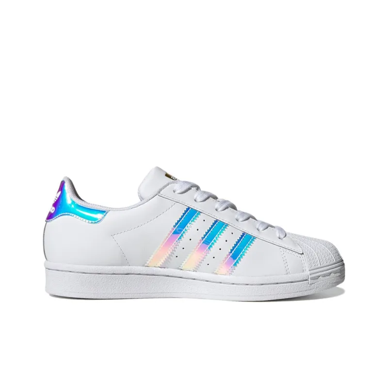 Adidas Superstar White Iridescent Stripes Women's-1
