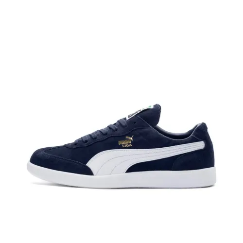 PUMA Suede Skateboard Shoes Men Low-Top Navy Blue