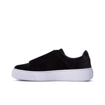 PUMA Basket Platform Strap 'Black And White' Women's