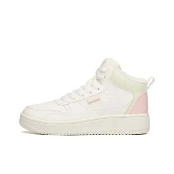 Anta Life Collection Slip Resistant High Top Skateboard Shoes Women's White Green