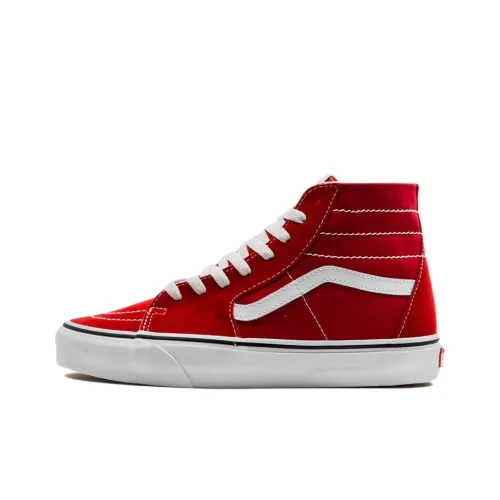 Vans SK8 Skateboard Shoes Unisex High-Top Red/White