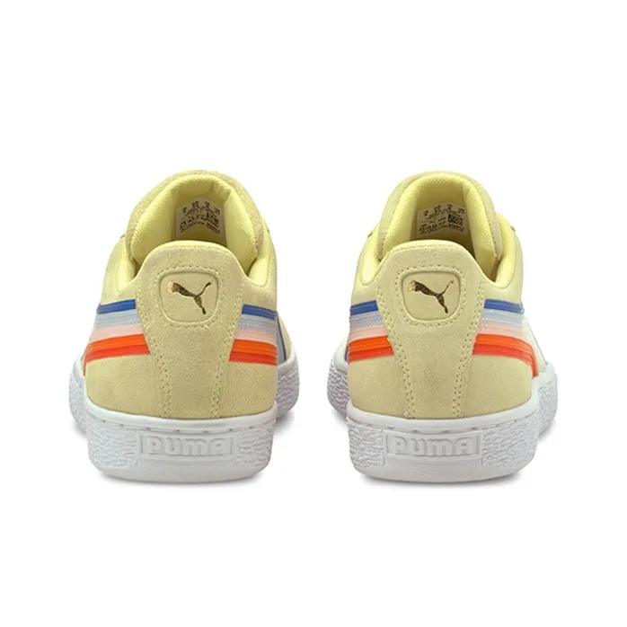 PUMA Suede Triplex Tech Lightweight Breathable Quick Dry Low-Top Skateboard Shoes Unisex Light Yellow-4