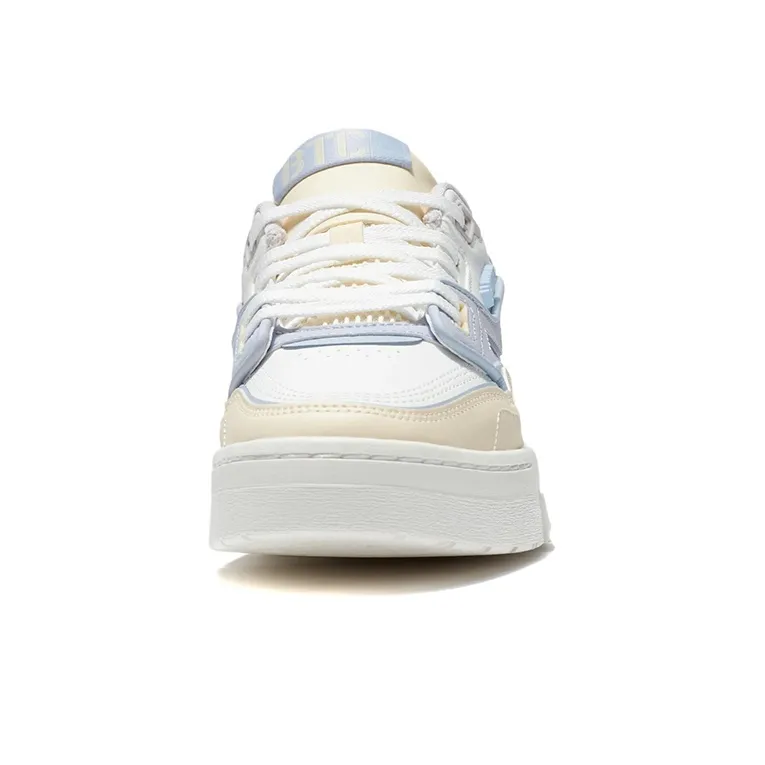 LiNing 001 BTC Anti Slip Wear Resistant Low Top Skateboard Shoes Women's White Purple-4