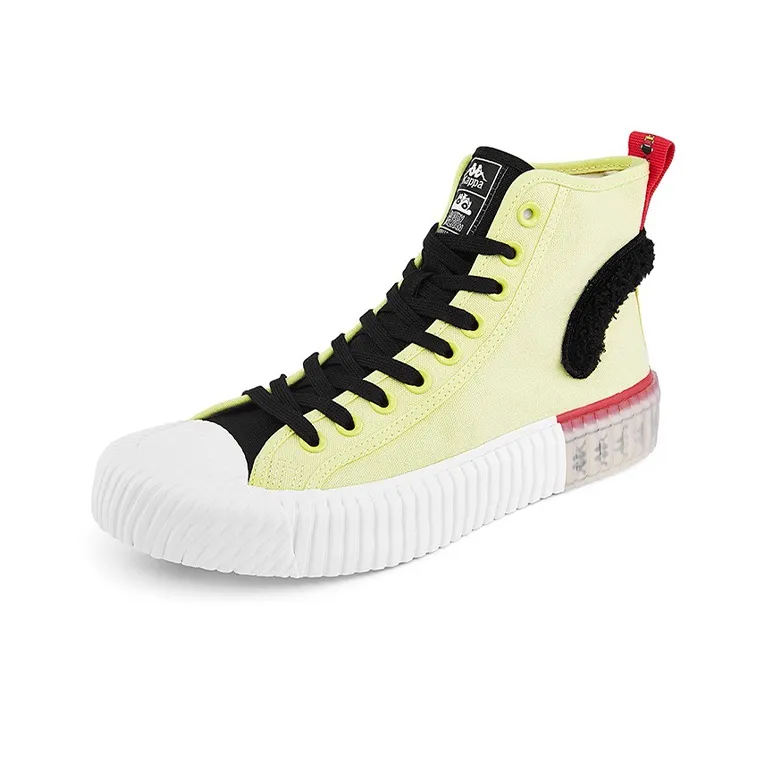 Crayon Shinchan X Kappa Skateboard Shoes Unisex High-Top Yellow Black-2