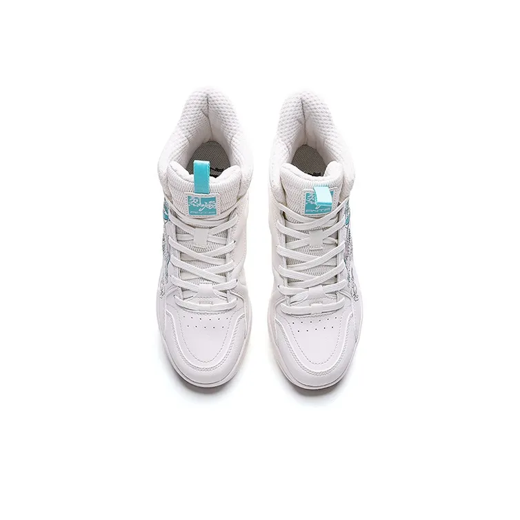 Anta Life Collection High Top Skateboard Shoes Women's White Blue-2