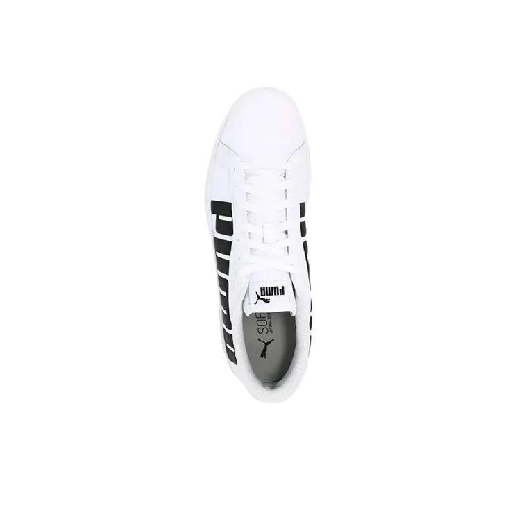 PUMA Smash V2 Bold 2.0 Wear-resistant And Lightweight Low-Top Skateboard Shoes Men's White Black-2