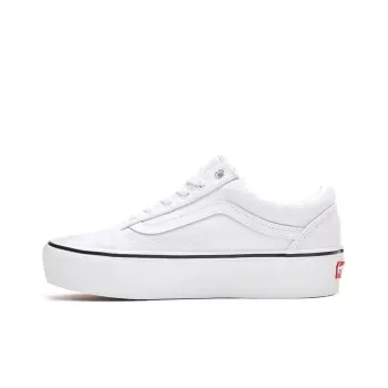 Old Skool Vans Platform 'Tonal Checkerboard White' Women's