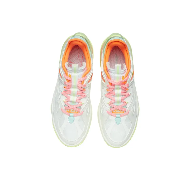 LiNing Meteor Twinkle Star Abrasion Resistant Breathable Low Top Skateboard Shoes Men's Fluorescent Shimmer Pink-3