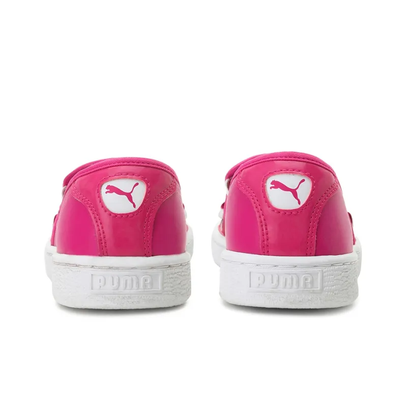 PUMA Basket Slip-on Cut-out Lightweight Low-Top Skateboard Shoes Women's Pink-3