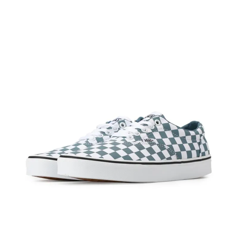 Vans Doheny Checkerboard Shoes White/Blue-2