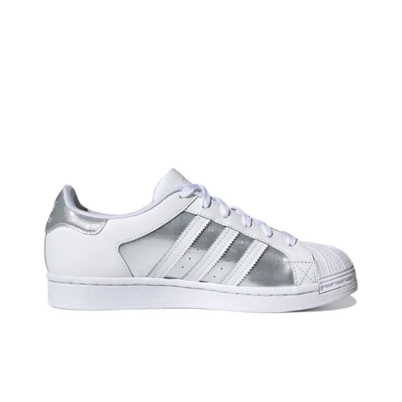 Adidas Originals Superstar White Silver Metallic Women's-1
