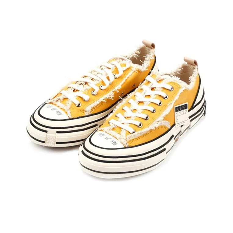 VESSEL Durable Breathable Low Top Skateboard Shoes Unisex Yellow-1