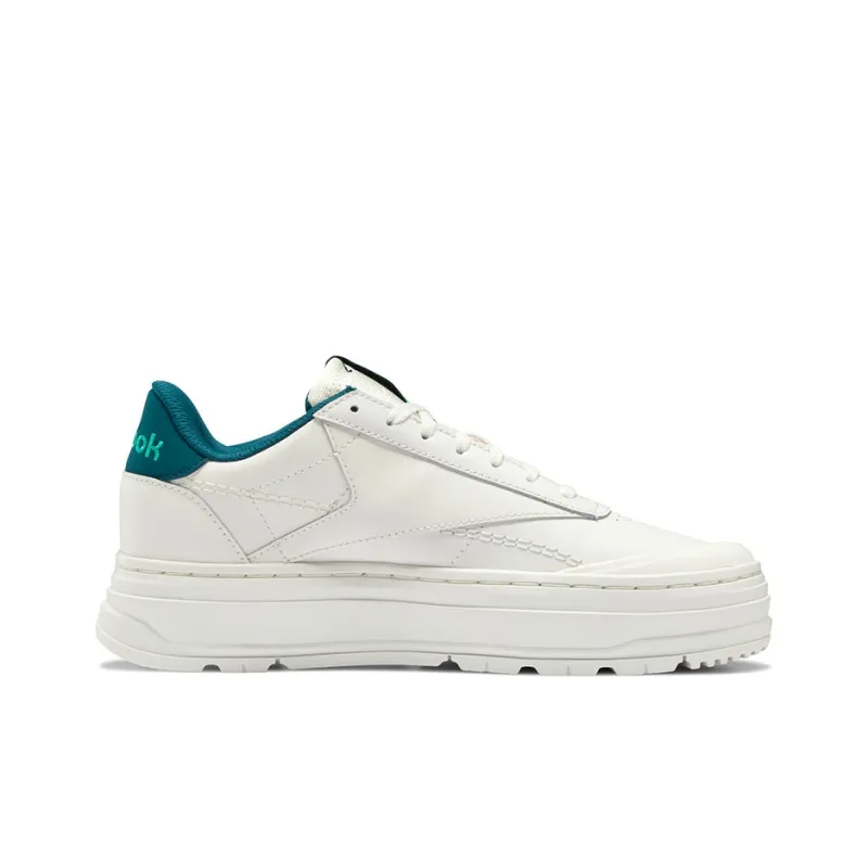 Reebok Club C Double Geo Chalk Future Teal Women's-1