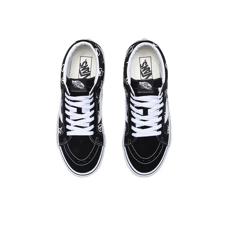 Vans SK8 Mid Logo 'Black White'-3