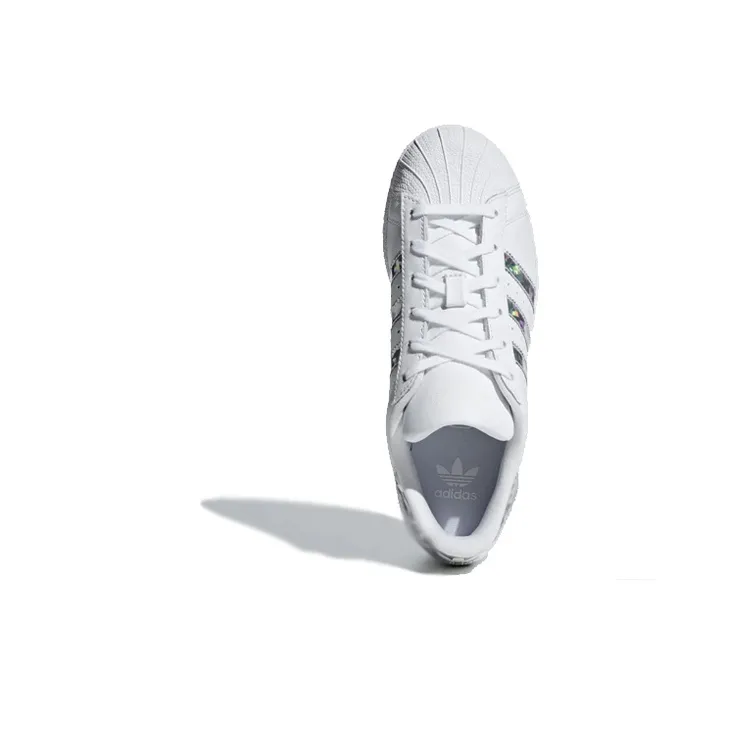Adidas Originals Superstar White Holographic Stripes Youth Women's-3