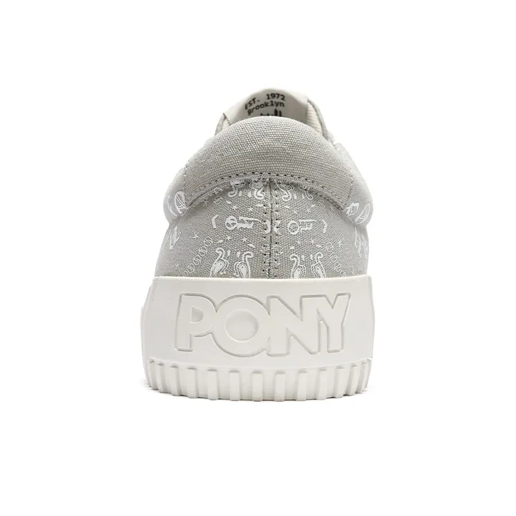 PONY Subway2 Abrasion Resistant Slip Resistant Low Top Skateboard Shoes Unisex Gray-4