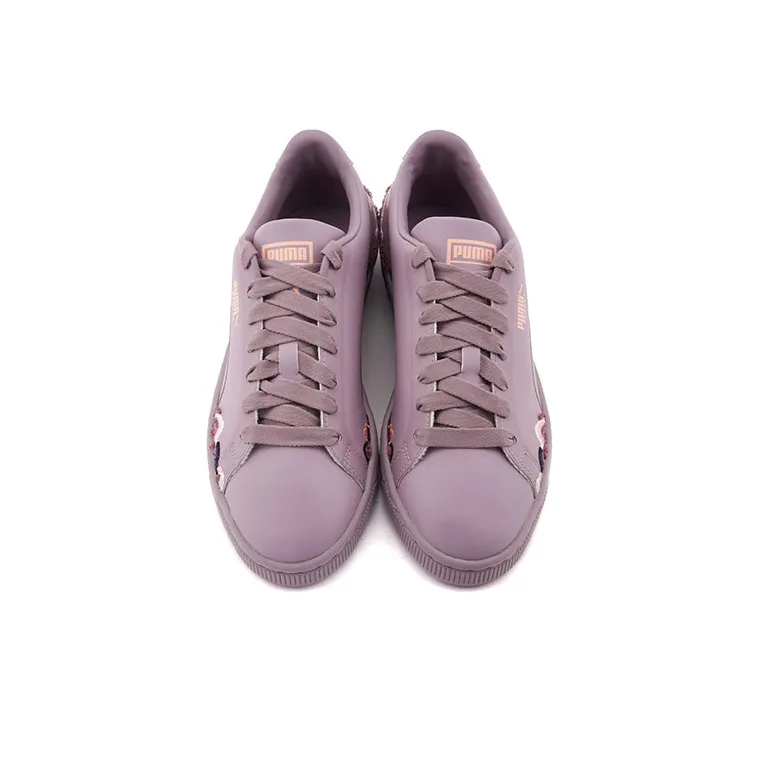 PUMA Basket Classic Balance Lightweight Breathable Low-Top Skateboard Shoes Women's Pink Purple-3