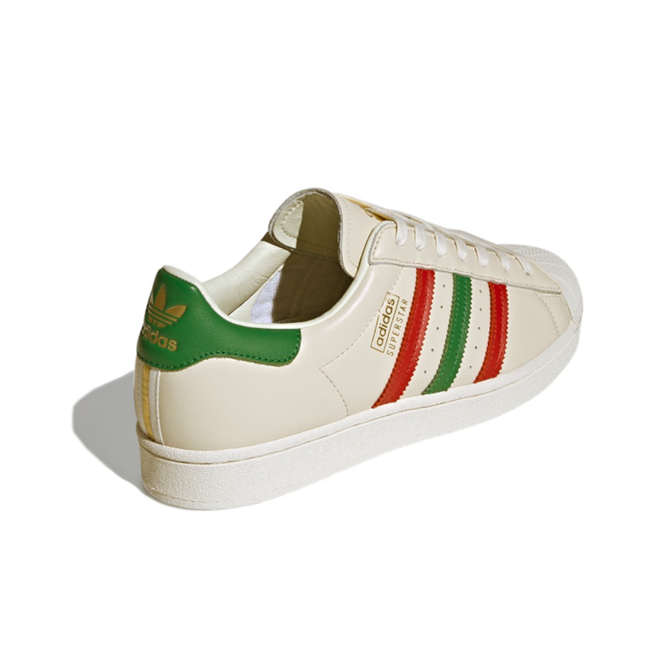 Adidas Originals Originals Superstar Shoes Off White Scarlet Green