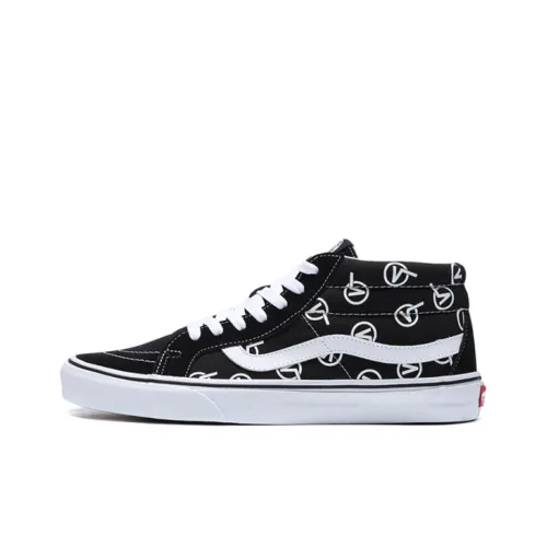 Vans SK8 Skateboard Shoes Unisex Mid-Top Black/White