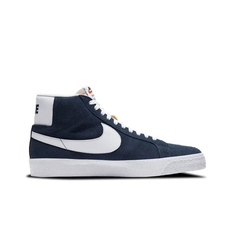 Nike Sb Zoom Blazer Mid Navy White-1
