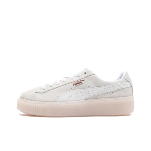 PUMA Suede Skateboard Shoes Women's Low-Top White