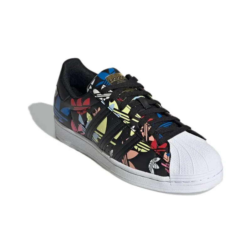 Adidas Originals Superstar 'Allover Trefoil   Black Multi'-2