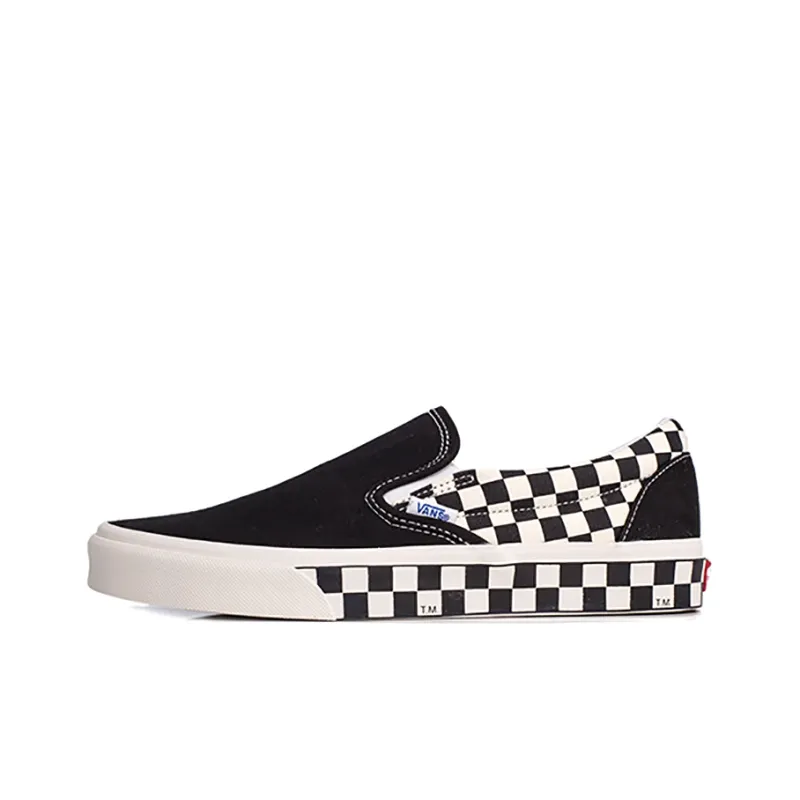 Vans Classic Slip On 'Sidewall Check Black'-0