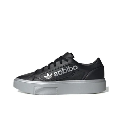 Adidas Originals Sleek Skateboard Shoes Women's Low-Top Black/Silver