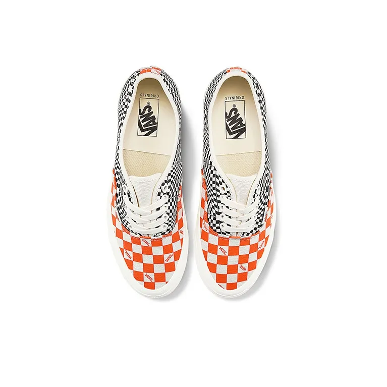Vans Authentic Logo Check Flame Black-2