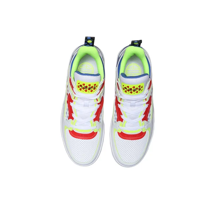 LINING CounterFlow YuYue-New Year Picture Men's Skateboarding Shoes - White/Bright Green-3