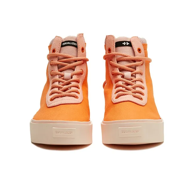 EQLZ EQUALIZER Fault Skateboard Shoes Unisex High Top Alert Orange-4