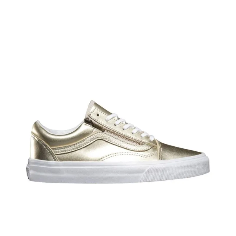 Vans Old Skool Collection Skateboard Shoes Women's Low-Top Gold/White-1