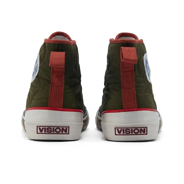 Vision Street Wear Canvas Hi Skateboard Shoes Unisex Army Green-4