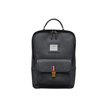THOM BROWNE· Wool With Calfskin Backpack Men's Gray